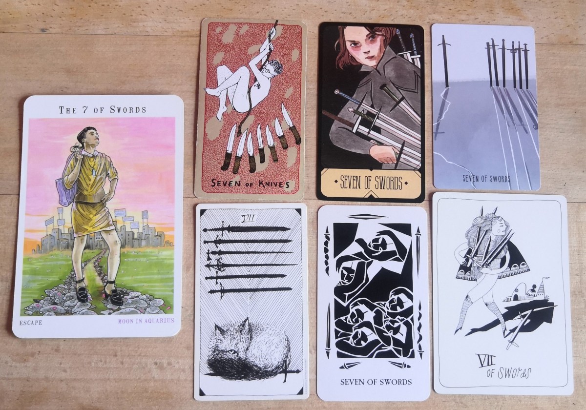 Le tarot en mots-clés: 7&nbsp;d&rsquo;épées